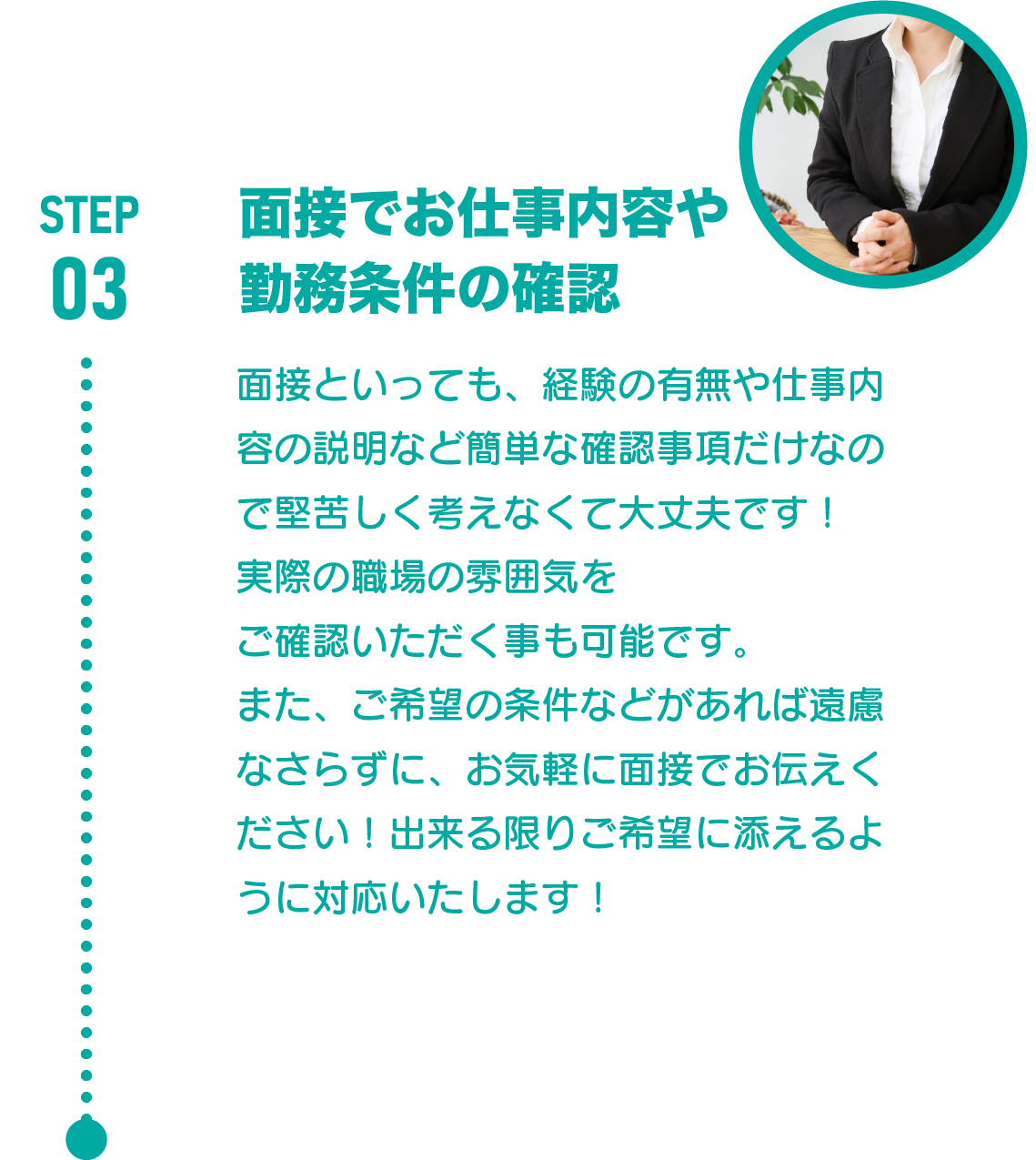 面接でお仕事内容や勤務条件の確認